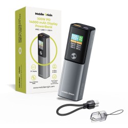 Baterie Externă Mobile Origin 100W PD 14000mAh cu Display PB12 - USB-C + USB-A