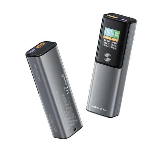 Baterie Externă Mobile Origin 100W PD 14000mAh cu Display PB12 - USB-C + USB-A Baterie Externă Mobile Origin 100W PD 14000mAh cu Display PB12 - USB-C + USB-A (Baterii Externe, MO-100WPD-PB12) by www.silkase.ro