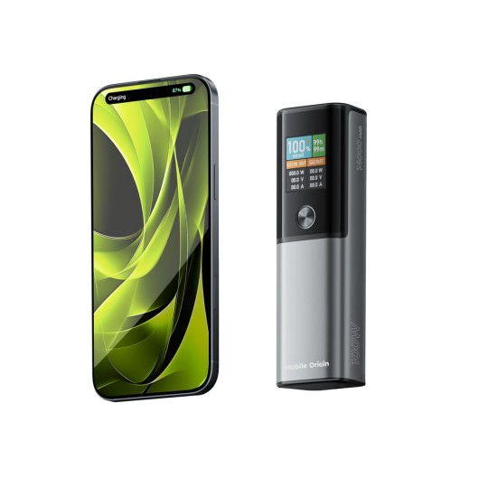 Baterie Externă Mobile Origin 100W PD 14000mAh cu Display PB12 - USB-C + USB-A Baterie Externă Mobile Origin 100W PD 14000mAh cu Display PB12 - USB-C + USB-A (Baterii Externe, MO-100WPD-PB12) by www.silkase.ro