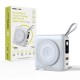Baterie externa si incarcator voiaj Mobile Origin, cabluri integrate, compatibil MagSafe, alb (Baterii Externe, PBT-03L-WHT) by www.silkase.ro