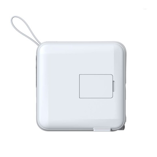 Baterie externa si incarcator voiaj Mobile Origin, cabluri integrate, compatibil MagSafe, alb (Baterii Externe, PBT-03L-WHT) by www.silkase.ro