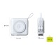 Baterie externa si incarcator voiaj Mobile Origin, cabluri integrate, compatibil MagSafe, alb (Baterii Externe, PBT-03L-WHT) by www.silkase.ro