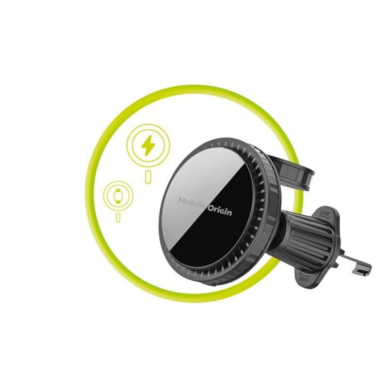 Incarcator auto wireless pentru ventilatie Mobile Origin CA18, compatibil MagSafe iPhone si Apple Watch (Mobile Origin, Ingredi) by www.silkase.ro Incarcator auto wireless pentru ventilatie Mobile Origin CA18, compatibil MagSafe iPhone si Apple Watch (Incarcatoare Auto, MO-WCVCH-CA18) by www.silkase.ro