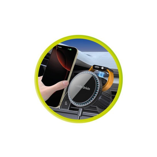 Incarcator auto wireless pentru ventilatie Mobile Origin CA18, compatibil MagSafe iPhone si Apple Watch (Mobile Origin, Ingredi) by www.silkase.ro Incarcator auto wireless pentru ventilatie Mobile Origin CA18, compatibil MagSafe iPhone si Apple Watch (Incarcatoare Auto, MO-WCVCH-CA18) by www.silkase.ro