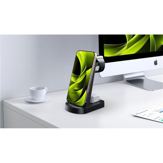 Statie de incarcare wireless 3 in 1 Mobile Origin PW14 compatibila iPhone (Incarcatoare, MO-31MWCH-PW14) by www.silkase.ro