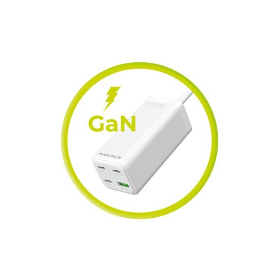 Incarcator compact MultiHub Mobile Origin GaN 100W cu 3x USB-C si 1x USB-A (Mobile Origin, Ingredi) by www.silkase.ro Incarcator compact MultiHub Mobile Origin GaN 100W cu 3x USB-C si 1x USB-A (Incarcatoare, MO-100CMH-PW18) by www.silkase.ro