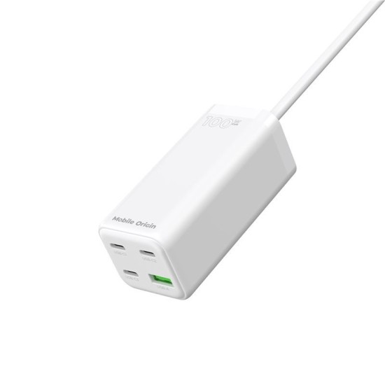 Incarcator compact MultiHub Mobile Origin GaN 100W cu 3x USB-C si 1x USB-A (Mobile Origin, Ingredi) by www.silkase.ro Incarcator compact MultiHub Mobile Origin GaN 100W cu 3x USB-C si 1x USB-A (Incarcatoare, MO-100CMH-PW18) by www.silkase.ro