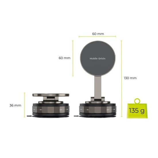 Suport Auto Mobile Origin MagSafe Vacuum EasyMount O3 Suport Auto Mobile Origin MagSafe Vacuum EasyMount O3 (Accesorii auto, MO-MVEM-O3) by www.silkase.ro
