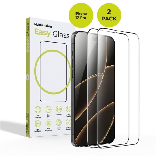 Set 2 folii de sticla Mobile Origin EasyGlass pentru iPhone 17 Pro (Mobile Origin, Ingredi) by www.silkase.ro Set 2 folii de sticla Mobile Origin EasyGlass pentru iPhone 17 Pro (iPhone 17 Pro, FRL-EG-i17Pro-2pk) by www.silkase.ro