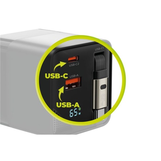 Incarcator Rapid Mobile Origin PW2, GaN 65W, Cablu USB-C Retractabil, Port USB-C si USB-A, Display Digital Incarcator Rapid Mobile Origin PW2, GaN 65W, Cablu USB-C Retractabil, Port USB-C si USB-A, Display Digital (Incarcatoare, MO-65WDCH-PW2) by www.silkase.ro