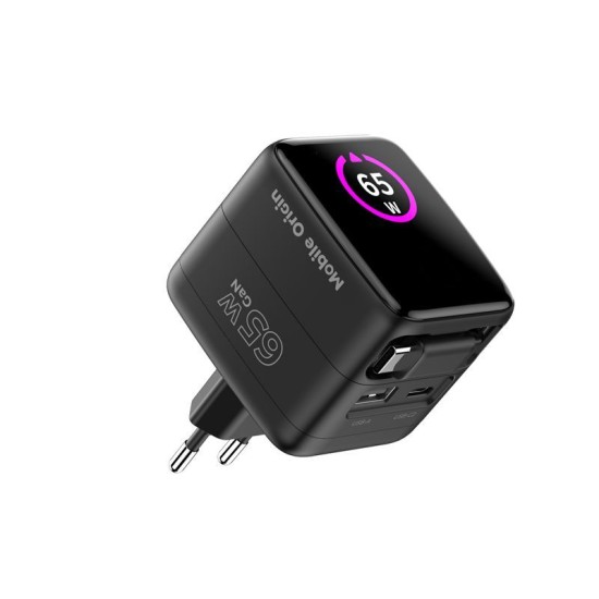 Încărcător GaN Mobile Origin PW3 65W cu Ecran, Cablu USB-C Retractabil, USB-C și USB-A Încărcător GaN Mobile Origin PW3 65W cu Ecran, Cablu USB-C Retractabil, USB-C și USB-A (Incarcatoare, MO-65WDCH-PW3) by www.silkase.ro