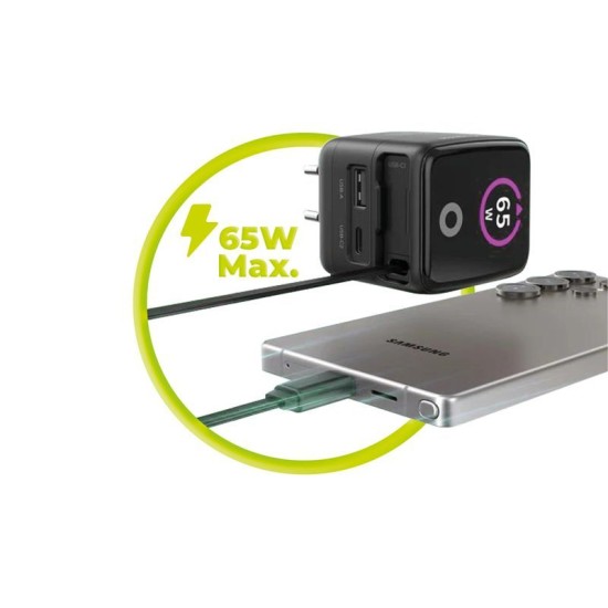 Încărcător GaN Mobile Origin PW3 65W cu Ecran, Cablu USB-C Retractabil, USB-C și USB-A Încărcător GaN Mobile Origin PW3 65W cu Ecran, Cablu USB-C Retractabil, USB-C și USB-A (Incarcatoare, MO-65WDCH-PW3) by www.silkase.ro