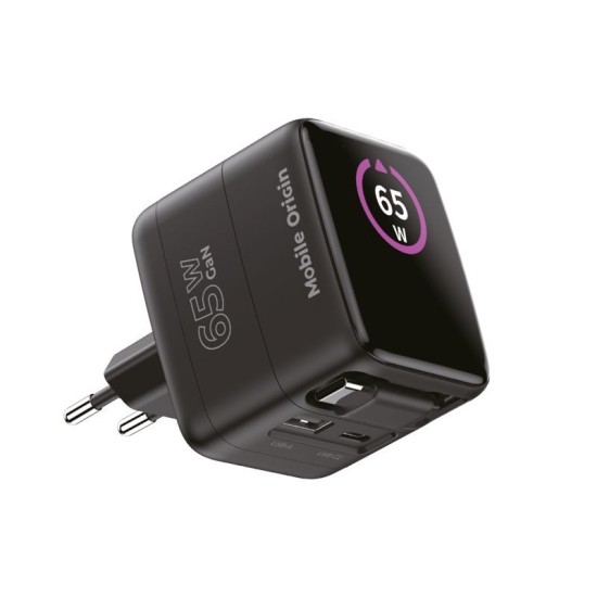 Încărcător GaN Mobile Origin PW3 65W cu Ecran, Cablu USB-C Retractabil, USB-C și USB-A Încărcător GaN Mobile Origin PW3 65W cu Ecran, Cablu USB-C Retractabil, USB-C și USB-A (Incarcatoare, MO-65WDCH-PW3) by www.silkase.ro