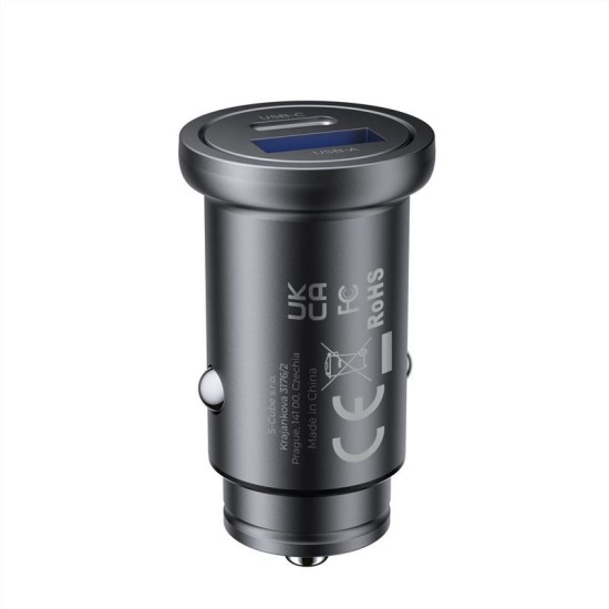 Incarcator auto metalic Mobile Origin 30W cu port USB-C si USB-A, CA12 (Mobile Origin, Ingredi) by www.silkase.ro Incarcator auto metalic Mobile Origin 30W cu port USB-C si USB-A, CA12 (Incarcatoare Auto, MO-MCCH30W-CA12) by www.silkase.ro