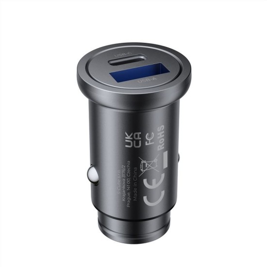 Incarcator auto metalic Mobile Origin 30W cu port USB-C si USB-A, CA12 (Mobile Origin, Ingredi) by www.silkase.ro Incarcator auto metalic Mobile Origin 30W cu port USB-C si USB-A, CA12 (Incarcatoare Auto, MO-MCCH30W-CA12) by www.silkase.ro
