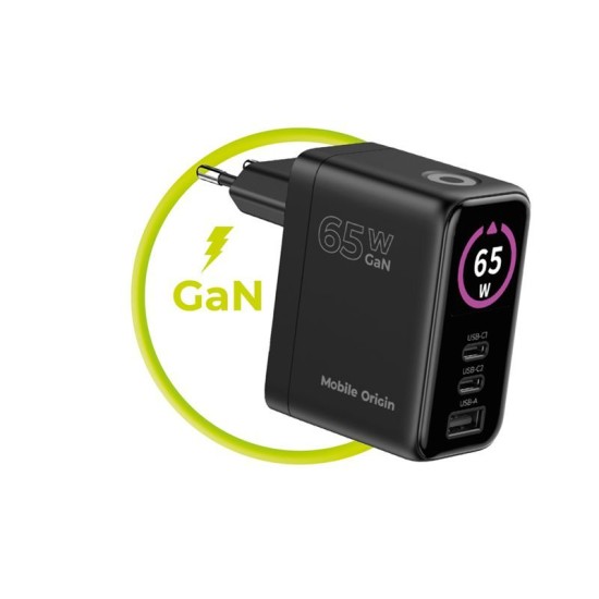 Încărcător Rapid Mobile Origin 65W GaN Display PW20, 2x USB-C + USB-A Încărcător Rapid Mobile Origin 65W GaN Display PW20, 2x USB-C + USB-A (Încărcătoare Rețea, MO-65WDCH-PW20) by www.silkase.ro