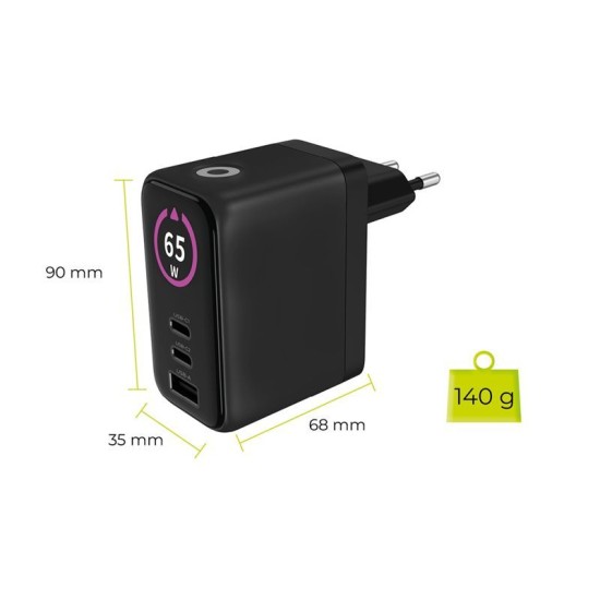 Încărcător Rapid Mobile Origin 65W GaN Display PW20, 2x USB-C + USB-A Încărcător Rapid Mobile Origin 65W GaN Display PW20, 2x USB-C + USB-A (Încărcătoare Rețea, MO-65WDCH-PW20) by www.silkase.ro