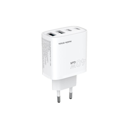 Incarcator de retea Mobile Origin GaN 40W cu 2x USB-C si 2x USB-A (Mobile Origin, Ingredi) by www.silkase.ro Incarcator de retea Mobile Origin GaN 40W cu 2x USB-C si 2x USB-A (Incarcatoare, MO-40WCH-PW22) by www.silkase.ro