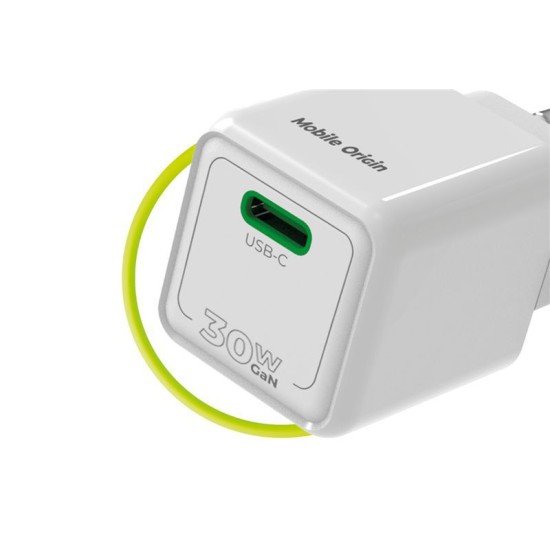 Incarcator de retea mini Mobile Origin 30W USB-C Power Delivery (Incarcatoare, MO-30WMCH-PW23) by www.silkase.ro