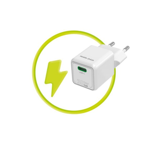 Incarcator de retea mini Mobile Origin 30W USB-C Power Delivery (Incarcatoare, MO-30WMCH-PW23) by www.silkase.ro