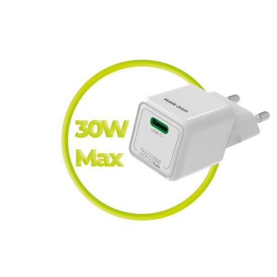 Incarcator de retea mini Mobile Origin 30W USB-C Power Delivery (Incarcatoare, MO-30WMCH-PW23) by www.silkase.ro