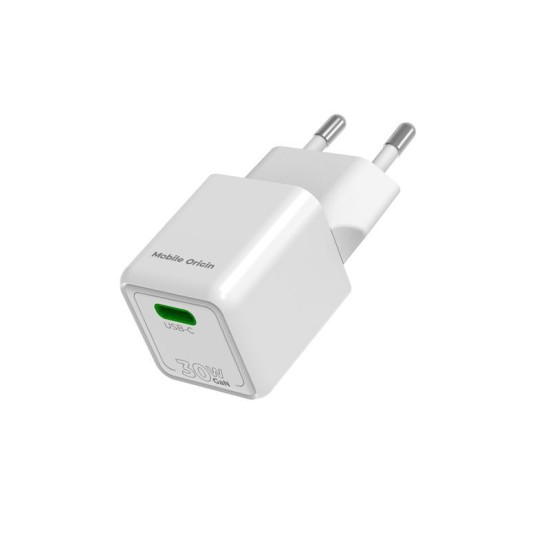 Incarcator de retea mini Mobile Origin 30W USB-C Power Delivery (Incarcatoare, MO-30WMCH-PW23) by www.silkase.ro