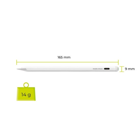 Stylus Pen Magnetic Mobile Origin PE2, Încărcare Duală Wireless și USB-C (Ingredi, MO-WMS-PE2) by www.silkase.ro
