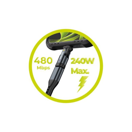 Adaptor rotativ Mobile Origin USB-C la USB-C 240W (Ingredi, MO-240WRA-CB5) by www.silkase.ro