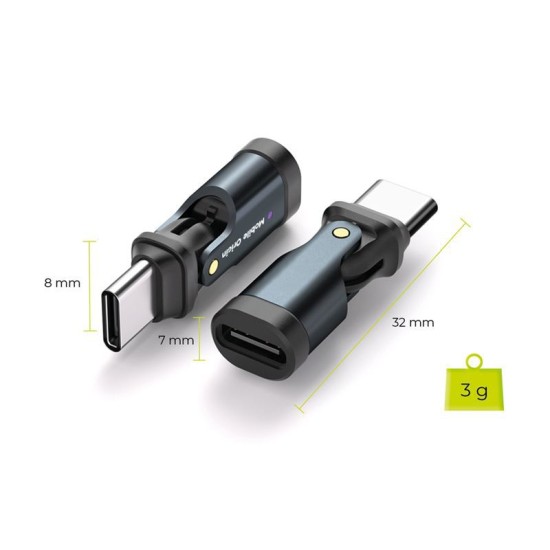 Adaptor rotativ Mobile Origin USB-C la USB-C 240W (Ingredi, MO-240WRA-CB5) by www.silkase.ro