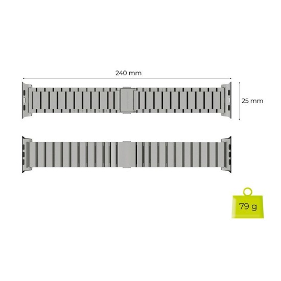 Curea Mobile Origin Titanium Band Modena, Natural - Apple Watch Ultra 49mm Curea Mobile Origin Titanium Band Modena, Natural - Apple Watch Ultra 49mm (Ingredi, MO-TBM-SLV) by www.silkase.ro