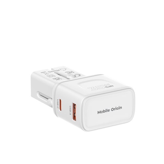 Adaptor de Călătorie Universal Mobile Origin PW25, 35W, Alb (EU/US/UK/AU) Adaptor de Călătorie Universal Mobile Origin PW25, 35W, Alb (EU/US/UK/AU) (Incarcatoare, MO-PW25-WHT) by www.silkase.ro