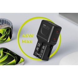 Adaptor de Călătorie Universal Mobile Origin, 45W, Prize EU/US/UK/AU, PW26, Negru Adaptor de Călătorie Universal Mobile Origin, 45W, Prize EU/US/UK/AU, PW26, Negru