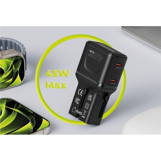 Adaptor de Călătorie Universal Mobile Origin, 45W, Prize EU/US/UK/AU, PW26, Negru Adaptor de Călătorie Universal Mobile Origin, 45W, Prize EU/US/UK/AU, PW26, Negru (Incarcatoare, MO-PW26-BLK) by www.silkase.ro