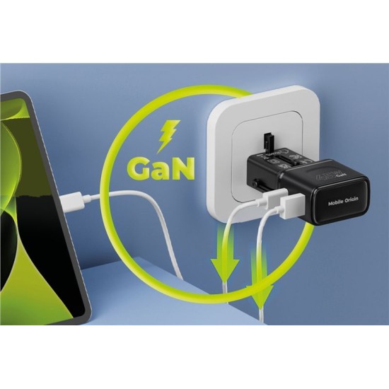 Adaptor de Călătorie Universal Mobile Origin, 45W, Prize EU/US/UK/AU, PW26, Negru Adaptor de Călătorie Universal Mobile Origin, 45W, Prize EU/US/UK/AU, PW26, Negru (Incarcatoare, MO-PW26-BLK) by www.silkase.ro