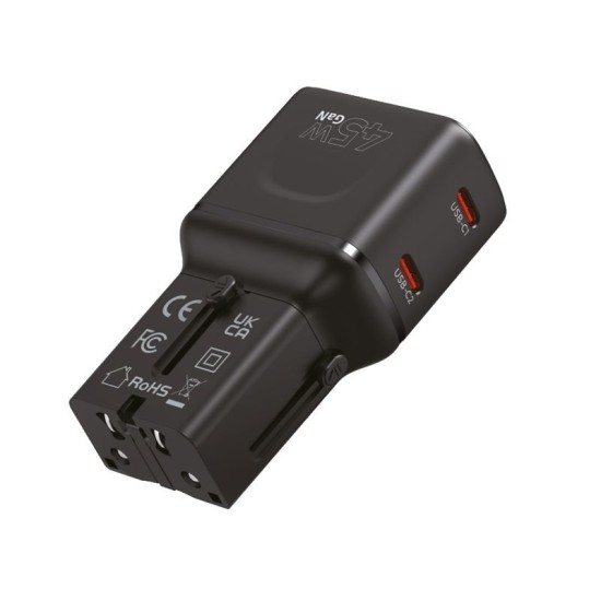 Adaptor de Călătorie Universal Mobile Origin, 45W, Prize EU/US/UK/AU, PW26, Negru Adaptor de Călătorie Universal Mobile Origin, 45W, Prize EU/US/UK/AU, PW26, Negru (Incarcatoare, MO-PW26-BLK) by www.silkase.ro