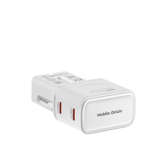 Adaptor de Călătorie Universal Mobile Origin, 45W, EU/US/UK/AU PW26, Alb Adaptor de Călătorie Universal Mobile Origin, 45W, EU/US/UK/AU PW26, Alb (Incarcatoare, MO-PW26-WHT) by www.silkase.ro