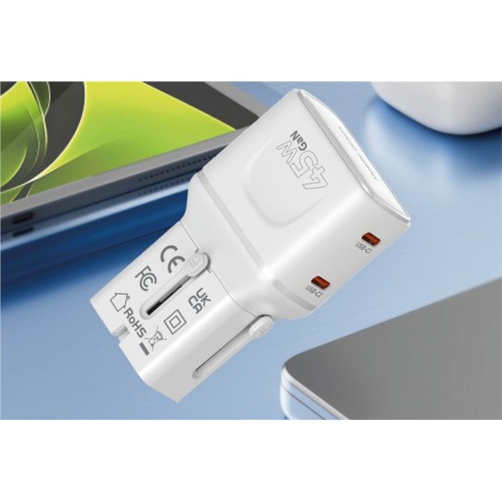 Adaptor de Călătorie Universal Mobile Origin, 45W, EU/US/UK/AU PW26, Alb Adaptor de Călătorie Universal Mobile Origin, 45W, EU/US/UK/AU PW26, Alb (Incarcatoare, MO-PW26-WHT) by www.silkase.ro