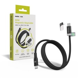 Cablu de Date și Încărcare Mobile Origin 60W Magnetic StayCable USB-C la USB-C, 1.5m, CB6