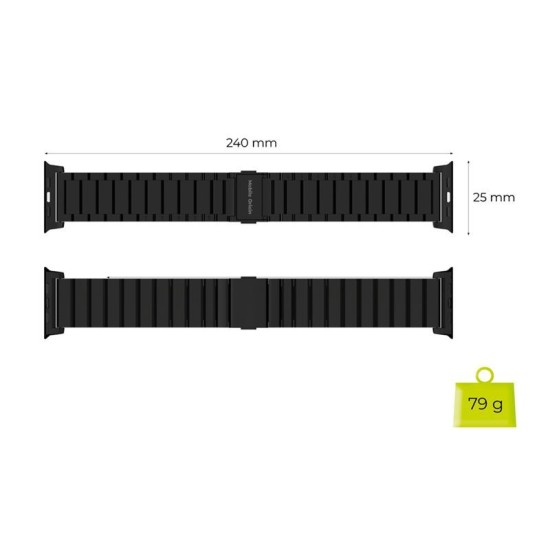 Curea Mobile Origin Titanium Band Modena pentru Apple Watch Ultra 49mm, Neagră Curea Mobile Origin Titanium Band Modena pentru Apple Watch Ultra 49mm, Neagră (Ingredi, MO-TBM-BLK) by www.silkase.ro