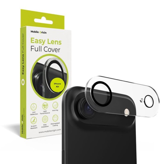 Protectie completa sticla pentru camera Mobile Origin Easy Lens, iPhone Air (iPhone Air, FRL-LGFC-i17Air-CLR) by www.silkase.ro