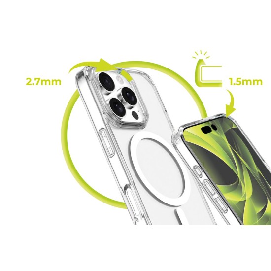 Husa Mobile Origin Hybrid MagSafe pentru iPhone 16 Pro, Transparenta (iPhone 16 Pro, MO-HYCL-IP16P) by www.silkase.ro
