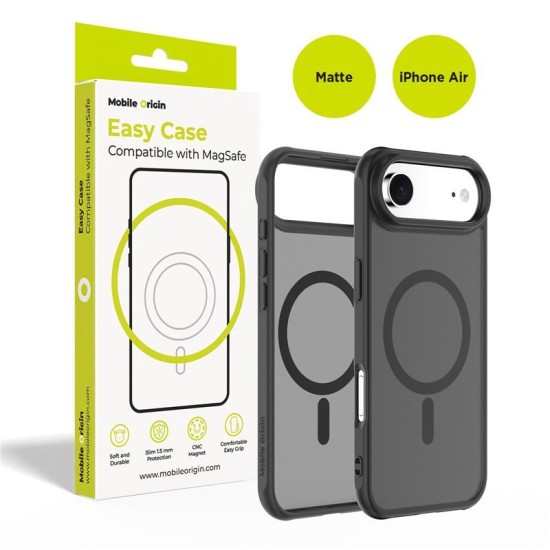 Husa Mobile Origin Hybrid MagSafe pentru iPhone Air, Matte Black (iPhone Air, MO-HYBL-IP17A) by www.silkase.ro