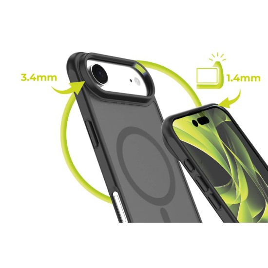 Husa Mobile Origin Hybrid MagSafe pentru iPhone Air, Matte Black (iPhone Air, MO-HYBL-IP17A) by www.silkase.ro