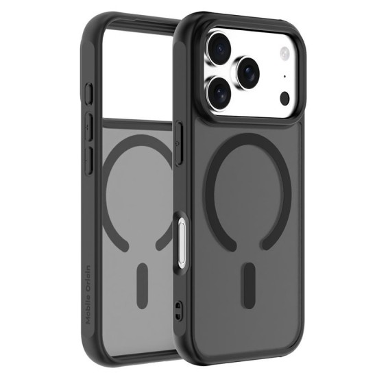 Husă Mobile Origin Hybrid MagSafe pentru iPhone 17 Pro, Matte Black (iPhone 17 Pro, MO-HYBL-IP17P) by www.silkase.ro