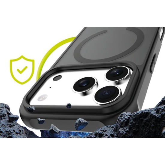 Husă Mobile Origin Hybrid MagSafe pentru iPhone 17 Pro, Matte Black (iPhone 17 Pro, MO-HYBL-IP17P) by www.silkase.ro