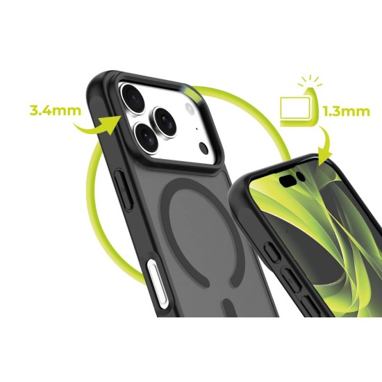 Husă Mobile Origin Hybrid MagSafe pentru iPhone 17 Pro, Matte Black (iPhone 17 Pro, MO-HYBL-IP17P) by www.silkase.ro
