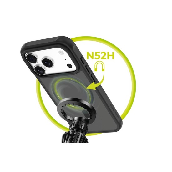 Husă Mobile Origin Hybrid MagSafe pentru iPhone 17 Pro, Matte Black (iPhone 17 Pro, MO-HYBL-IP17P) by www.silkase.ro