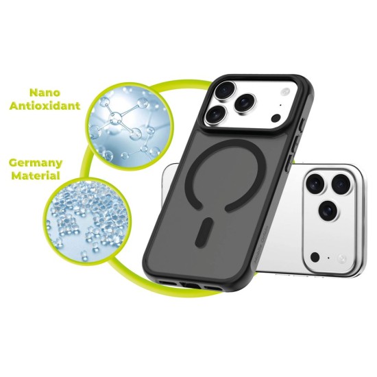 Husă Mobile Origin Hybrid MagSafe pentru iPhone 17 Pro, Matte Black (iPhone 17 Pro, MO-HYBL-IP17P) by www.silkase.ro