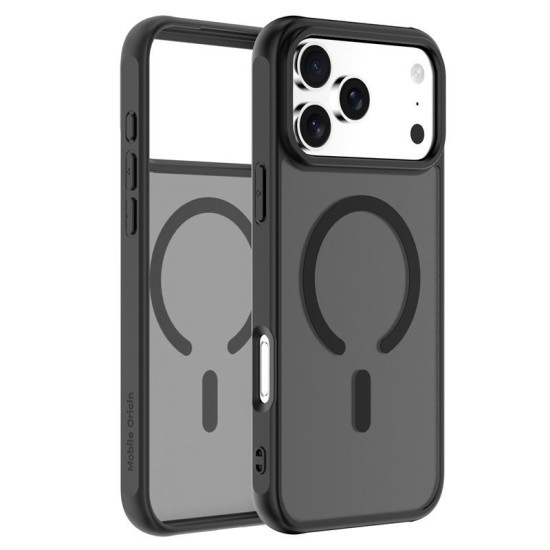 Husa Mobile Origin Hybrid MagSafe pentru iPhone 17 Pro Max, Matte Black (iPhone 17 Pro Max, MO-HYBL-IP17PM) by www.silkase.ro