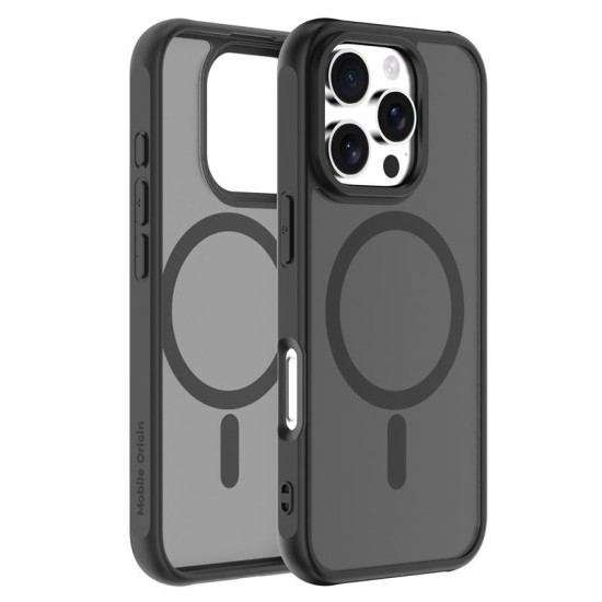 Husa Mobile Origin Hybrid MagSafe pentru iPhone 16 Pro, Matte Black (iPhone 16 Pro, MO-HYBL-IP16P) by www.silkase.ro